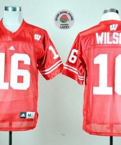 Badgers #16 Russell Wilson Red Rose Bowl Game Stitched NCAA Jersey