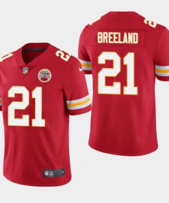 Men's Kansas City Chiefs #21 Bashaud Breeland Red Vapor Untouchable Limited Stitched NFL Jersey