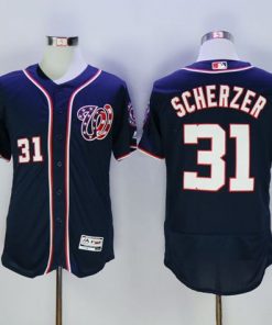 Nationals #31 Max Scherzer Navy Blue Flexbase Authentic Collection Stitched MLB Jersey