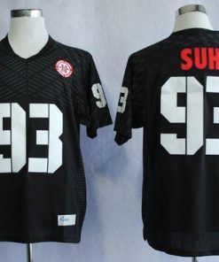 Cornhuskers #93 Ndamukong Suh Black New Big 10 Stitched NCAA Jersey