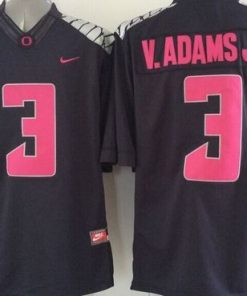 Ducks #3 Vernon Adams Jr. Olive Black Limited Stitched NCAA Jersey