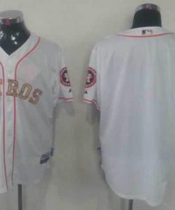Astros Blank White USMC Cool Base Stitched MLB Jersey