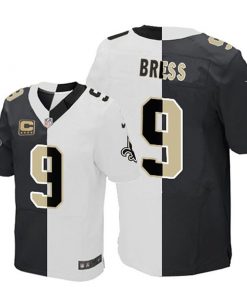 Men's Nike Saints #9 Dree Brees Black/White Limited Rush Stitched NFL Jersey