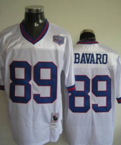 Mitchell and Ness Giants #89 Mark Bavaro Stitched White NFL Jersey