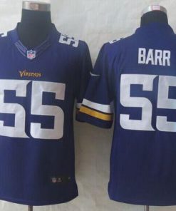 Nike Vikings #55 Anthony Barr Purple Team Color Men's Stitched NFL Limited Jersey