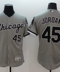 White Sox #45 Michael Jordan Grey Flexbase Authentic Collection Stitched MLB Jersey