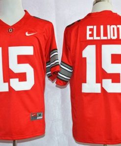 Buckeyes #15 Ezekiel Elliott Red Sugar Bowl Special Event Stitched NCAA Jersey