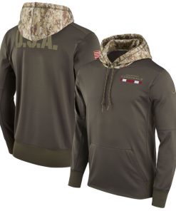 Men's Arizona Cardinals Nike Olive Salute to Service Sideline Therma Pullover Hoo
