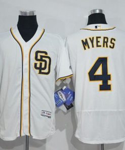 Padres #4 Wil Myers White Flexbase Authentic Collection Stitched MLB Jersey