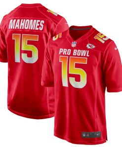 Men's AFC Kansas City Chiefs #15 Patrick Mahomes Red 2019 Pro Bowl NFL Game Jersey