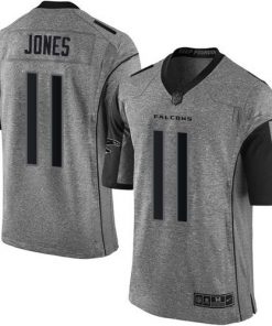 Nike Falcons #11 Julio Jones Gray Men's Stitched NFL Limited Gridiron Gray Jersey