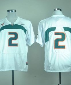 Hurricanes #2 White Stitched NCAA Jerseys