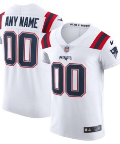 Men's New England Patriots White Vapor Untouchable Custom Elite NFL Stitched Jersey