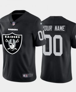 Men's Las Vegas Raiders ACTIVE PLAYER Custom Black Team Big Logo Limited Stitched Jersey