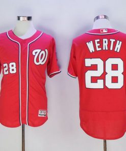 Nationals #28 Jayson Werth Red Flexbase Authentic Collection Stitched MLB Jersey