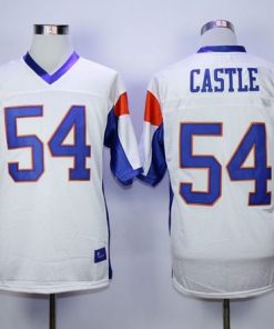 Blue Mountain State #54 Thad Castle White Stitched Football Jersey