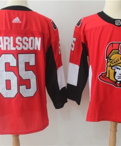 Men's Adidas Ottawa Senators #65 Erik Karlsson Red Stitched NHL Jersey