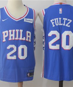 Men's Nike Philadelphia 76ers #20 Markelle Fultz Blue Stitched NBA Jersey