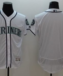 Mariners Blank White Flexbase Authentic Collection Stitched MLB Jersey