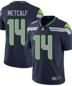 Men's Seahawks #14 D.K. Metcalf Navy Vapor Untouchable Limited Stitched NFL Jersey