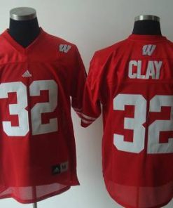 Badgers #32 Red Stitched NCAA Jersey