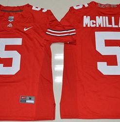 Buckeyes #5 Raekwon McMillan Red Stitched NCAA Jersey