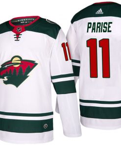 Men's Adidas Minnesota Wild #11 Zach Parise White Stitched NHL Jersey