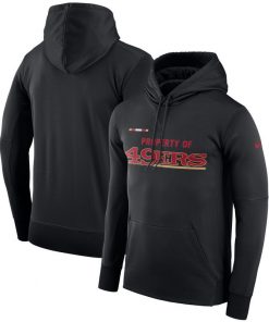 Men's San Francisco 49ers Nike Black Sideline Property Of Performance Pullover Hoodie