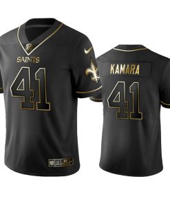 Men's New Orleans Saints #41 Alvin Kamara Black 2019 Golden Edition Limited Stitched NFL Jersey