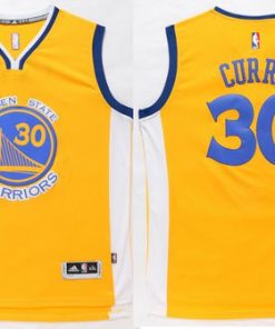 Warriors #30 Stephen Curry Gold Stitched NBA Jersey