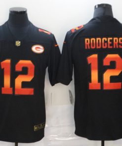 Men's Green Bay Packers #12 Aaron Rodgers 2020 Black Fashion Limited Stitched NFL Jersey