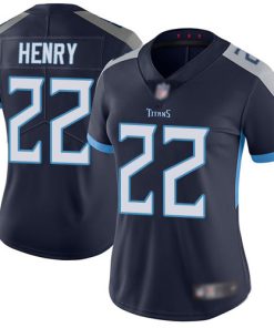 Women's Tennessee Titans #22 Derrick Henry Navy Vapor Untouchable Limited Stitched NFL Jersey(Run Small)