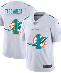 Men's Miami Dolphins #1 Tua Tagovailoa White Stitched NFL Jersey