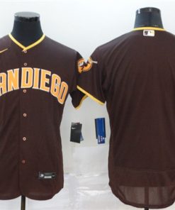 Men's San Diego Padres Blank Coffee Flex Base Stitched MLB Jersey