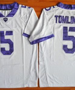 Horned Frogs #5 LaDainian Tomlinson White Stitched NCAA Jersey
