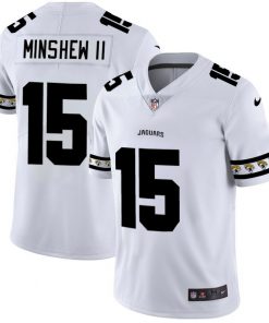 Men's Jacksonville Jaguars #15 Gardner Minshew II White 2019 Team Logo Cool Edition Stitched NFL Jersey