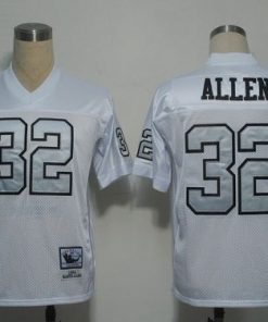 Mitchell and Ness Raiders #32 Marcus Allen White Silver No. Stitched NFL Jersey