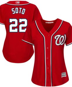 Washington Nationals #22 Juan Soto Red Stitched MLB Jersey(Run Small)