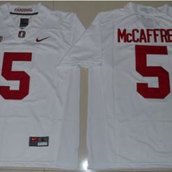 Cardinal #5 Christian McCaffrey White Stitched NCAA Jersey