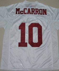 Crimson Tide #10 AJ McCarron White Stitched NCAA Jersey