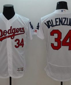 Dodgers #34 Fernando Valenzuela White Fashion Stars & Stripes Flexbase Authentic Stitched MLB Jersey