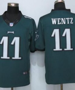 Nike Eagles #11 Carson Wentz Midnight Green Team Color Men's Stitched NFL New Limited Jersey