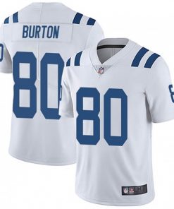 Men's Indianapolis Colts #80 Trey Burton White Vapor Untouchable Limited Stitched NFL Jersey