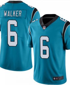 Men's Carolina Panthers #6 P.J. Walker Blue Vapor Untouchable Limited Stitched NFL Jersey