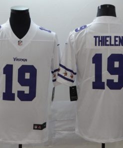 Men's Minnesota Vikings #19 Adam Thielen White 2019 Team Logo Limited Stitched NFL Jersey