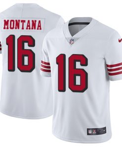 Men's NFL San Francisco 49ers #16 Joe Montana White Untouchable Limited Stitched Jersey