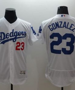 Dodgers #23 Adrian Gonzalez White Flexbase Authentic Collection Stitched MLB Jersey