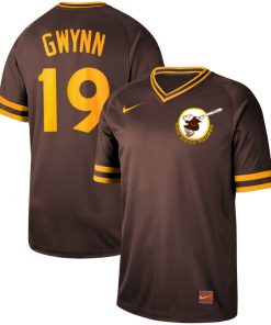 Men's San Diego Padres #19 Tony Gwynn Coffee Cooperstown Collection Legend Stitched MLB Jersey