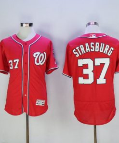 Nationals #37 Stephen Strasburg Red Flexbase Authentic Collection Stitched MLB Jersey