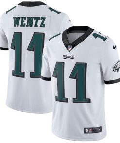 Men's Philadelphia Eagles #11 Carson Wentz Nike White Vapor Untouchable Limited Stitched NFL Jersey